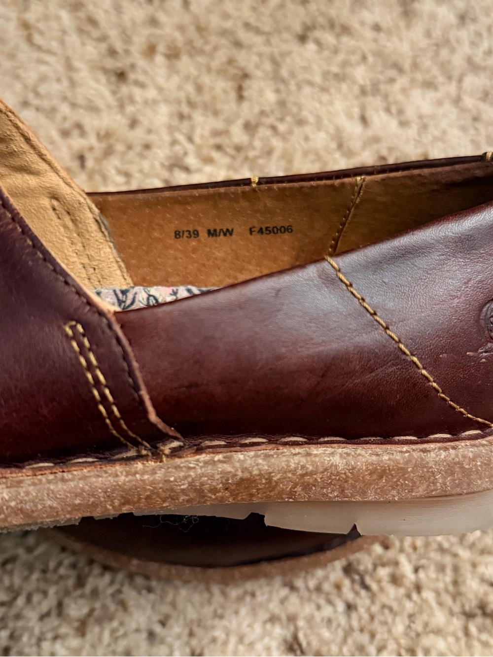 Børn Leather Slip-Ons with Floral Insole - Picture 5 of 7